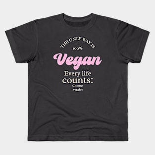 Vegan Every Life Counts Kids T-Shirt